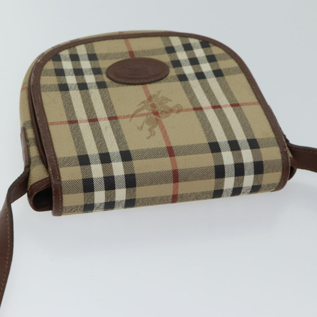 BURBERRYSs Nova Check Shoulder Bag PVC Brown Auth yk11759