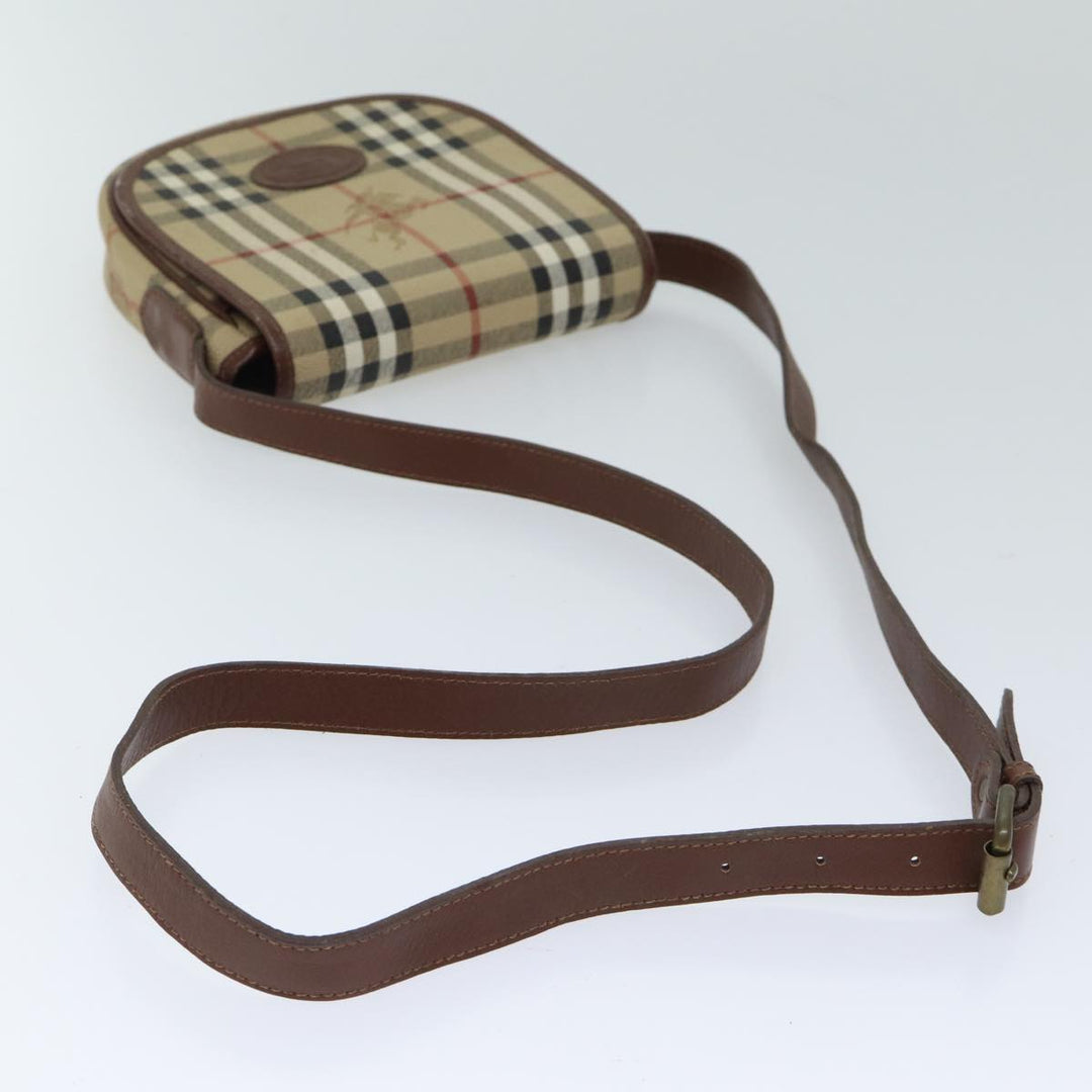 BURBERRYSs Nova Check Shoulder Bag PVC Brown Auth yk11759