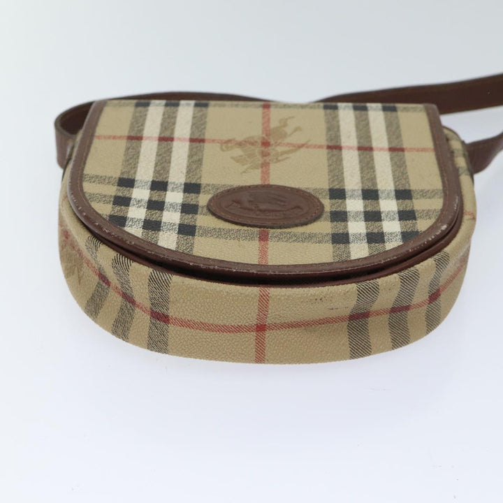 BURBERRYSs Nova Check Shoulder Bag PVC Brown Auth yk11759