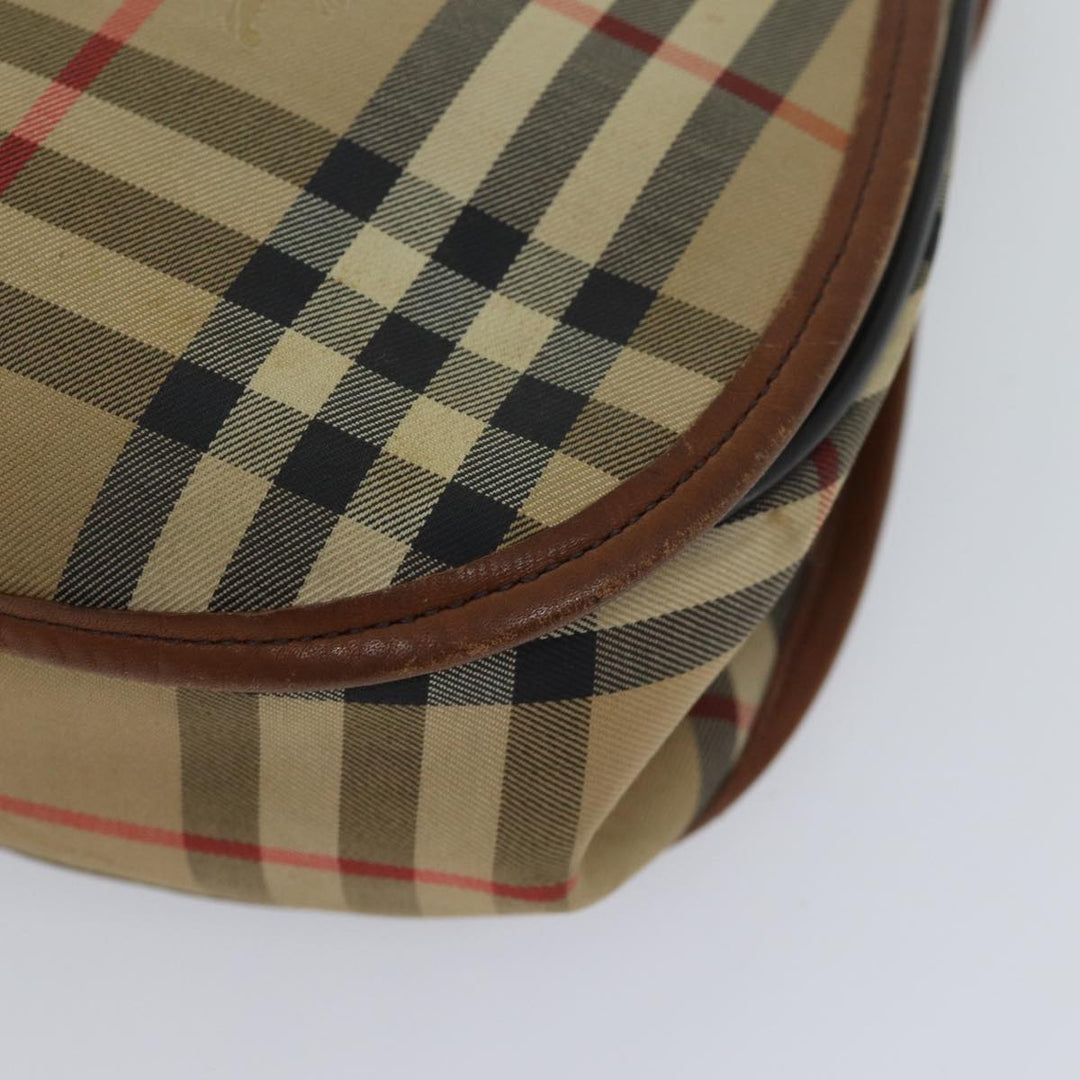 Top Quality BurberrySs Nova Check Shoulder Bag Canvas Brown Auth yk11775