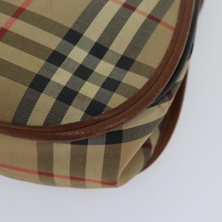 BurberrySs Nova Check Shoulder Bag Canvas Brown Auth yk11775