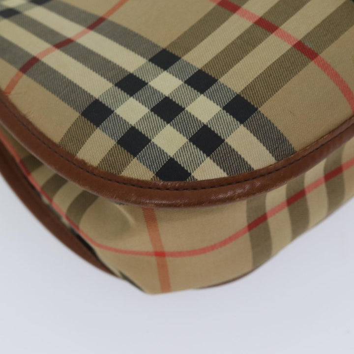 BurberrySs Nova Check Shoulder Bag Canvas Brown Auth yk11775