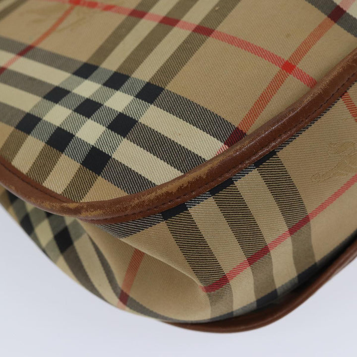 BurberrySs Nova Check Shoulder Bag Canvas Brown Auth yk11775