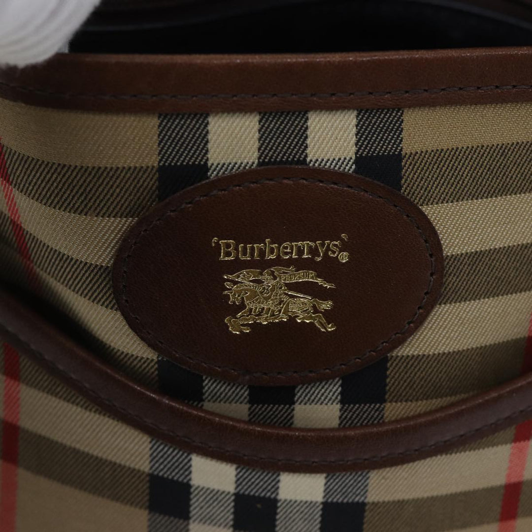 BurberrySs Nova Check Shoulder Bag Canvas Brown Auth yk11775