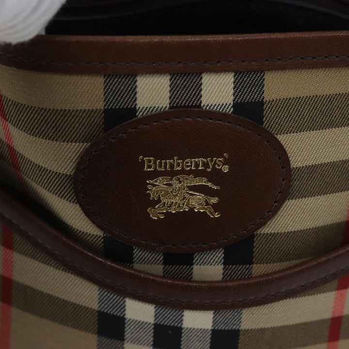 BurberrySs Nova Check Shoulder Bag Canvas Brown Auth yk11775