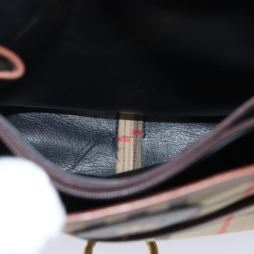 BurberrySs Nova Check Shoulder Bag Canvas Brown Auth yk11775