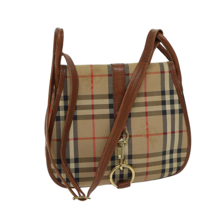 BurberrySs Nova Check Shoulder Bag Canvas Brown Auth yk11775