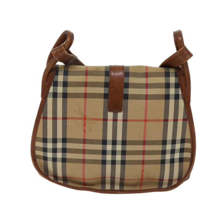 BurberrySs Nova Check Shoulder Bag Canvas Brown Auth yk11775