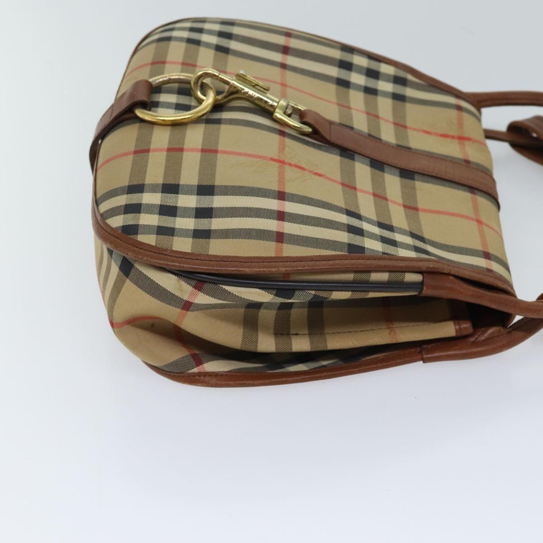 BurberrySs Nova Check Shoulder Bag Canvas Brown Auth yk11775