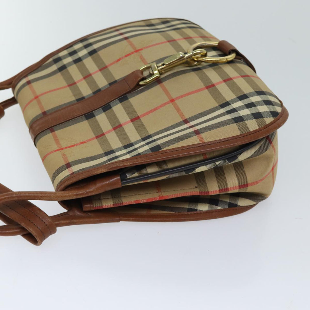 BurberrySs Nova Check Shoulder Bag Canvas Brown Auth yk11775