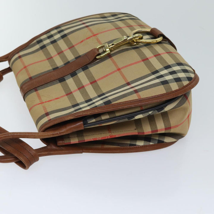 BurberrySs Nova Check Shoulder Bag Canvas Brown Auth yk11775
