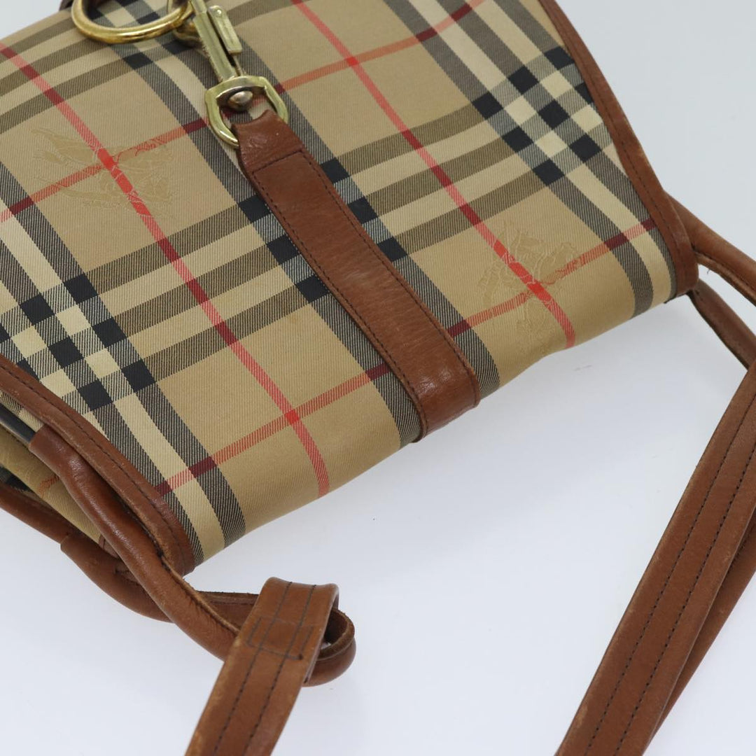 BurberrySs Nova Check Shoulder Bag Canvas Brown Auth yk11775