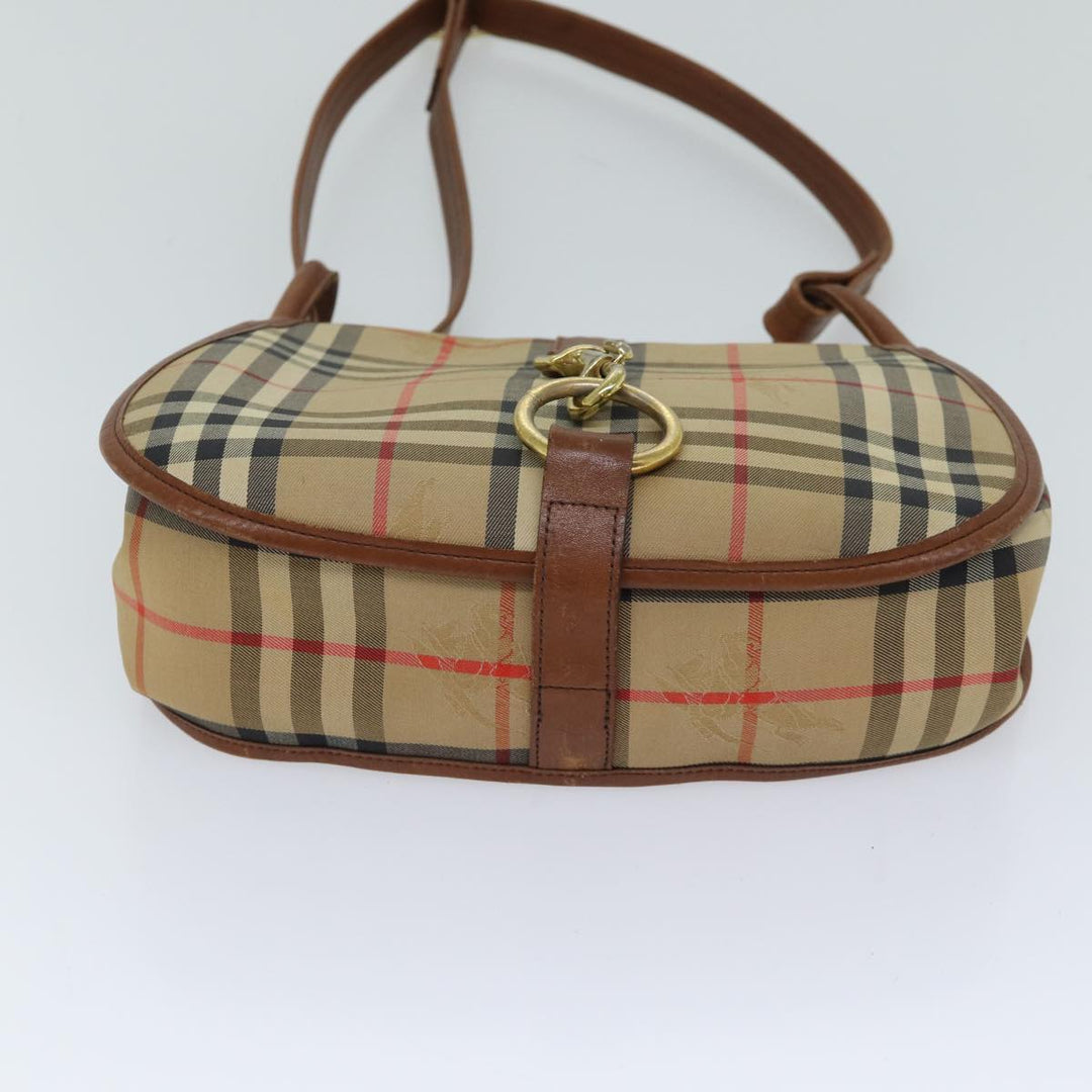 BurberrySs Nova Check Shoulder Bag Canvas Brown Auth yk11775