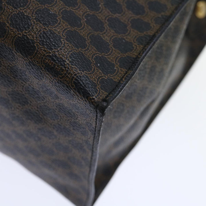 Celine Macadam Canvas Shoulder Bag PVC Black Auth yk11787
