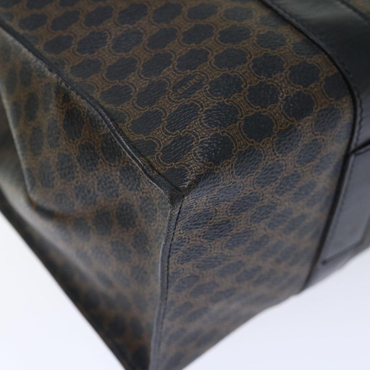 Celine Macadam Canvas Shoulder Bag PVC Black Auth yk11787