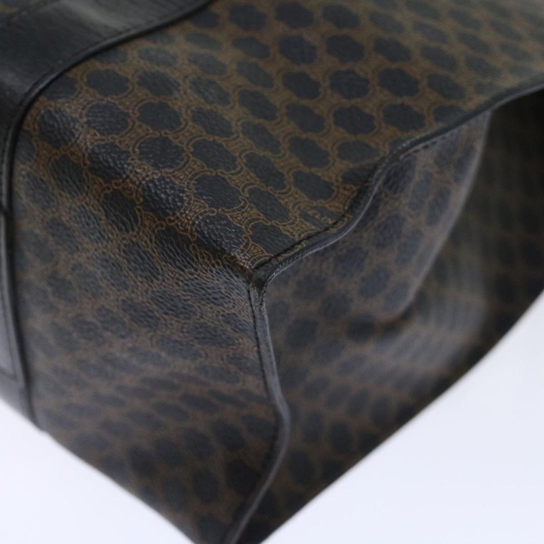Celine Macadam Canvas Shoulder Bag PVC Black Auth yk11787