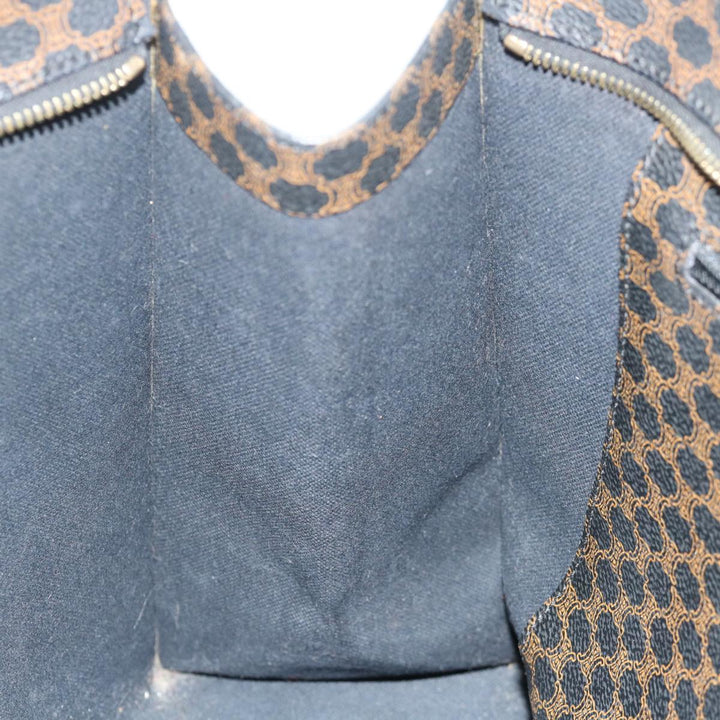 Celine Macadam Canvas Shoulder Bag PVC Black Auth yk11787