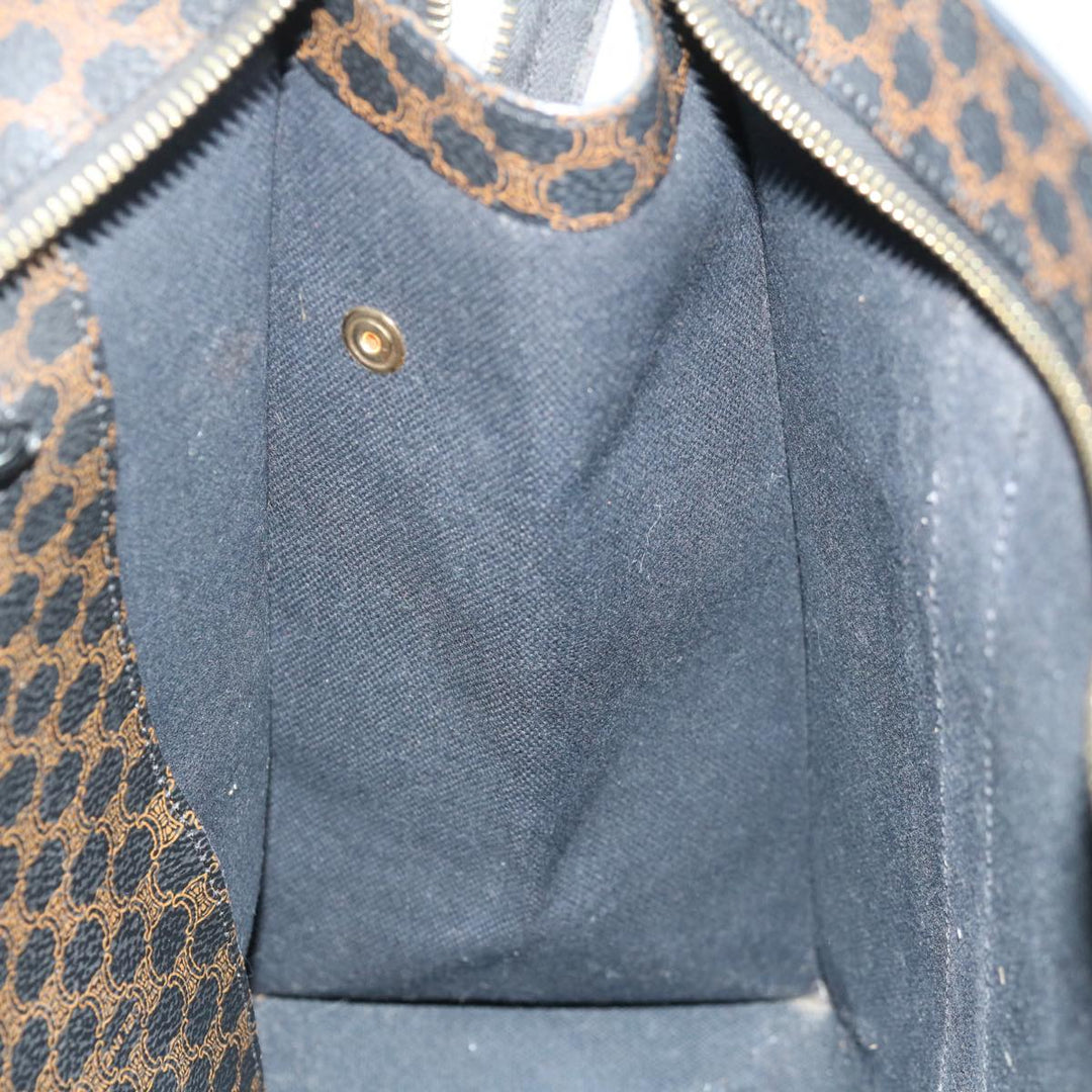 Celine Macadam Canvas Shoulder Bag PVC Black Auth yk11787