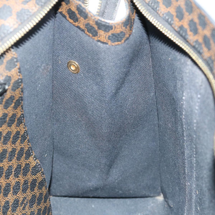 Celine Macadam Canvas Shoulder Bag PVC Black Auth yk11787