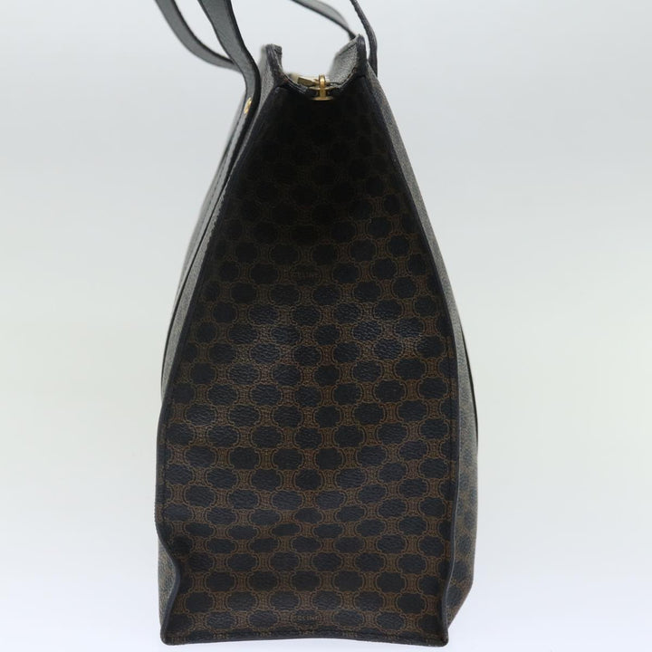 Celine Macadam Canvas Shoulder Bag PVC Black Auth yk11787