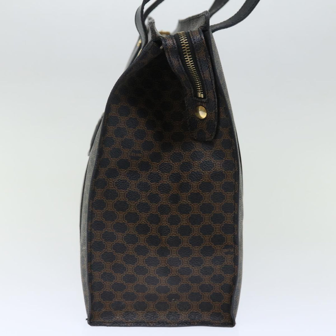 Celine Macadam Canvas Shoulder Bag PVC Black Auth yk11787