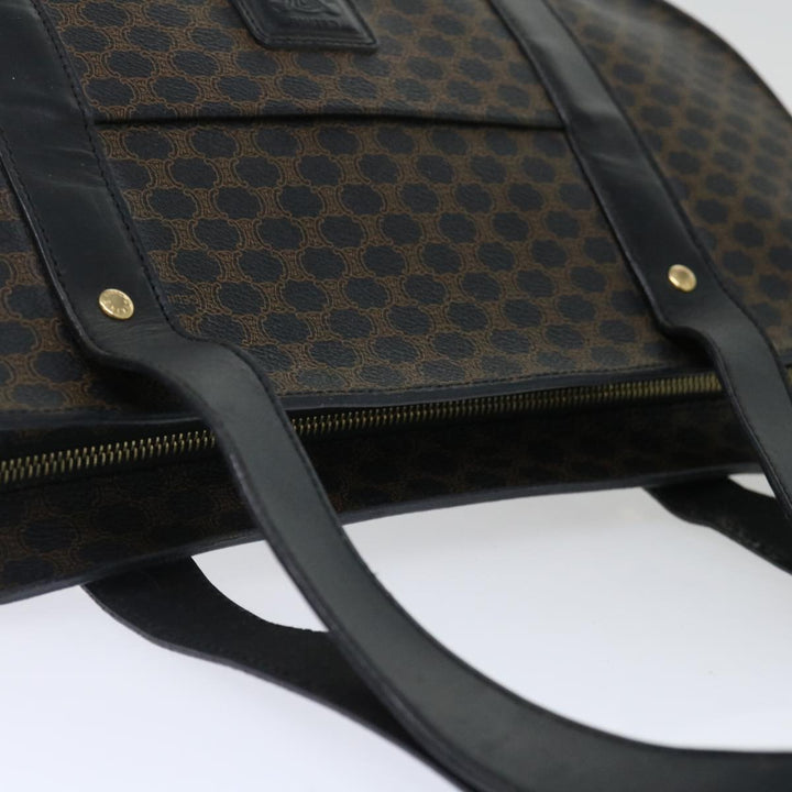 Celine Macadam Canvas Shoulder Bag PVC Black Auth yk11787