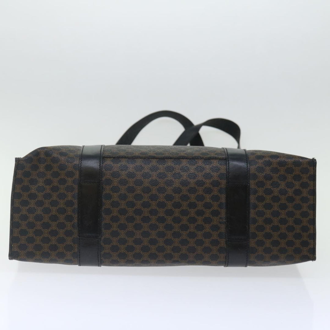 Celine Macadam Canvas Shoulder Bag PVC Black Auth yk11787