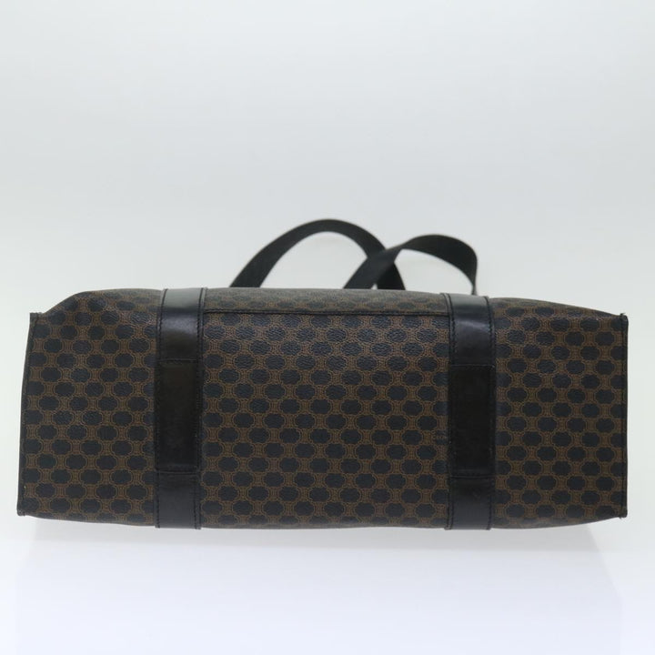 Celine Macadam Canvas Shoulder Bag PVC Black Auth yk11787