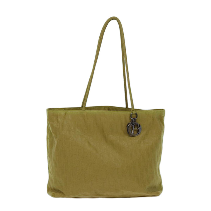 CHRISTIAN Top quality Dior Cannage Trotter Canvas Lady Top quality Dior Tote Bag Yellow Auth yk11844