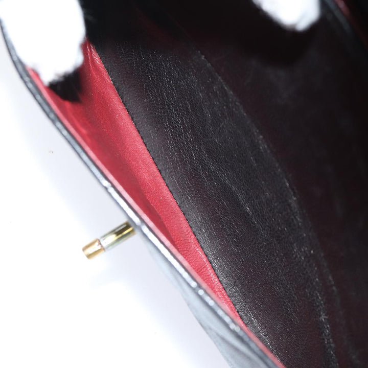 Top Quality Chanel Matelasse Turn Lock Chain Shoulder Bag Lamb Skin Black CC Auth yk11890A