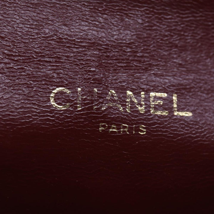 Chanel Turn Lock Chain V Stitch Hand Bag Lamb Skin Black CC Auth yk11929A