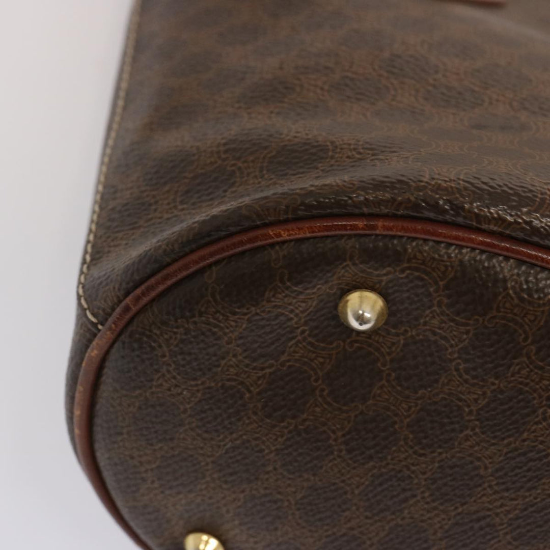Celine Macadam Canvas Tote Bag PVC Brown Auth yk11933