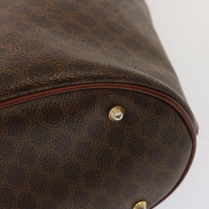 Celine Macadam Canvas Tote Bag PVC Brown Auth yk11933