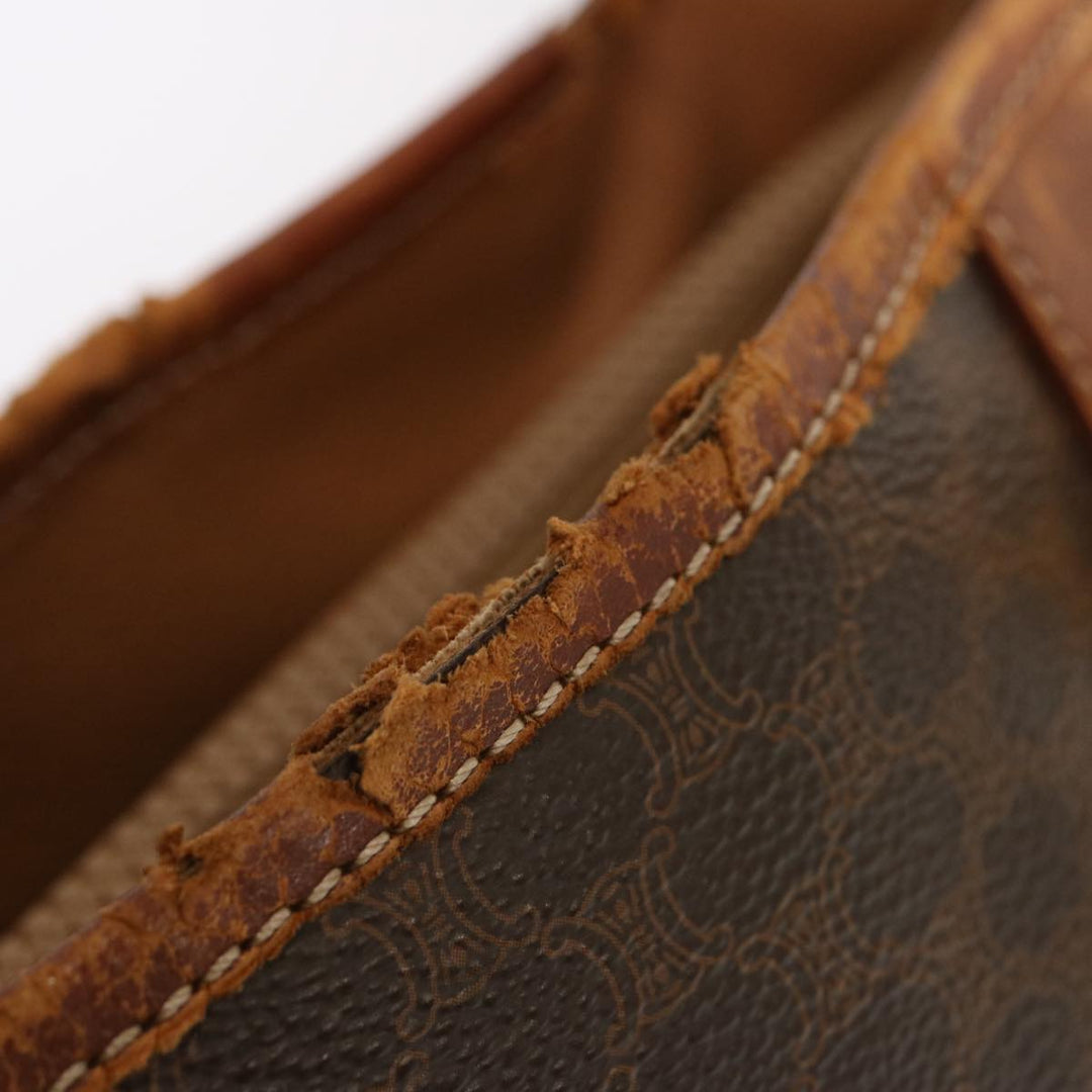 Celine Macadam Canvas Tote Bag PVC Brown Auth yk11933