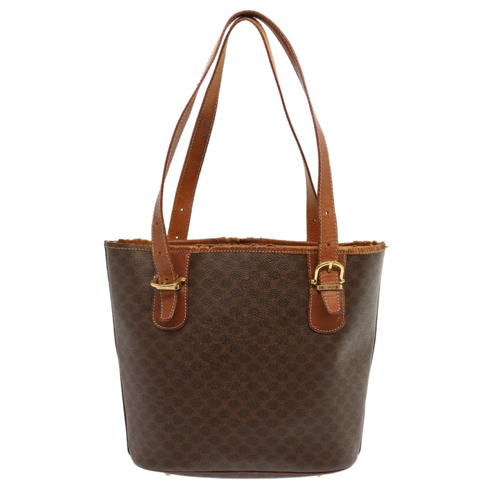 Celine Macadam Canvas Tote Bag PVC Brown Auth yk11933