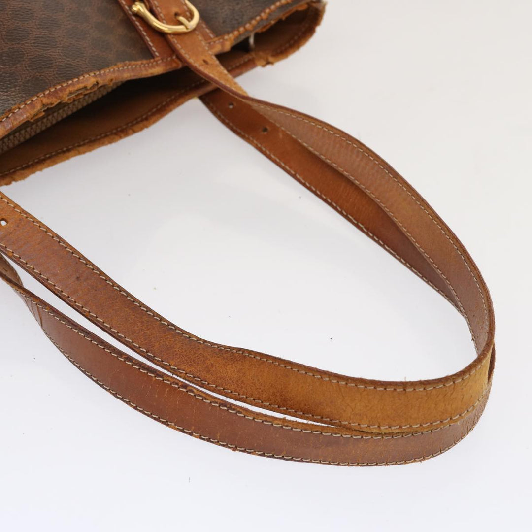 Celine Macadam Canvas Tote Bag PVC Brown Auth yk11933