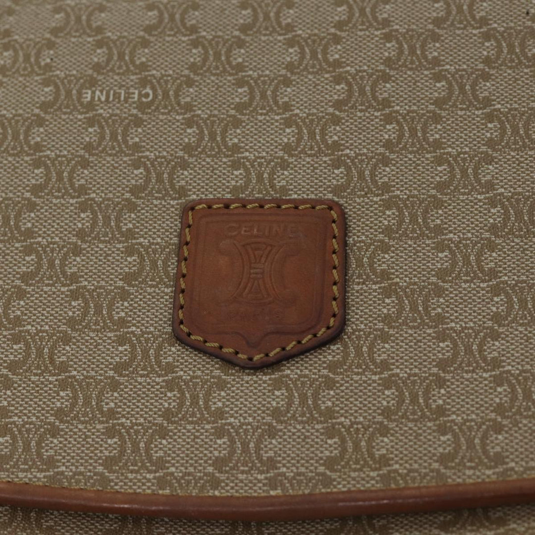 Celine Macadam Canvas Clutch Bag Beige Auth yk11947