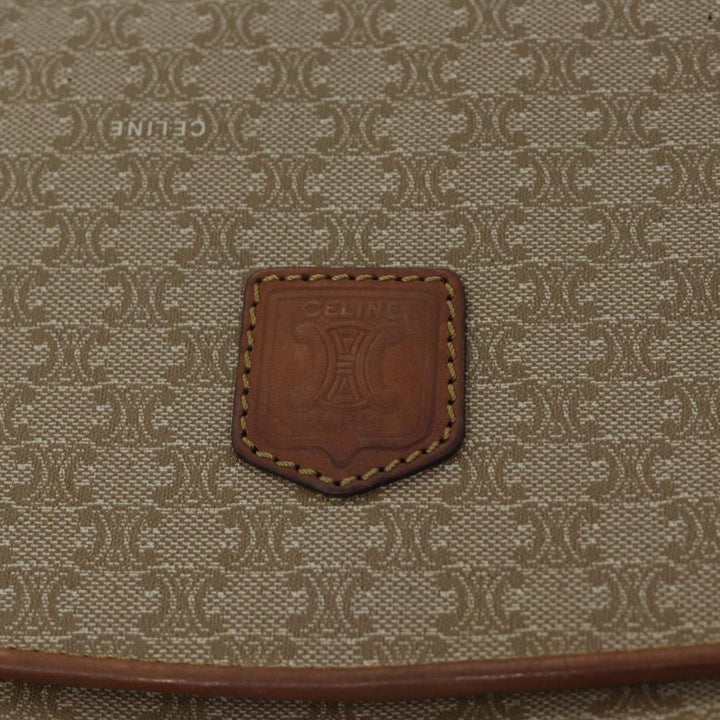 Celine Macadam Canvas Clutch Bag Beige Auth yk11947