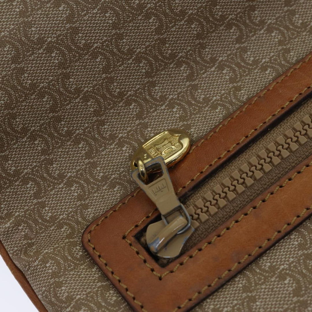 Celine Macadam Canvas Clutch Bag Beige Auth yk11947