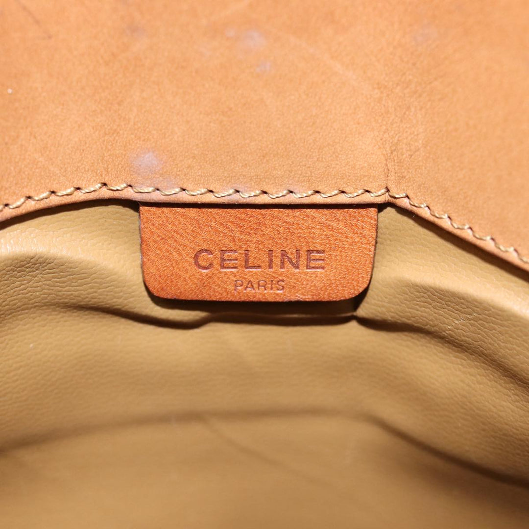 Celine Macadam Canvas Clutch Bag Beige Auth yk11947