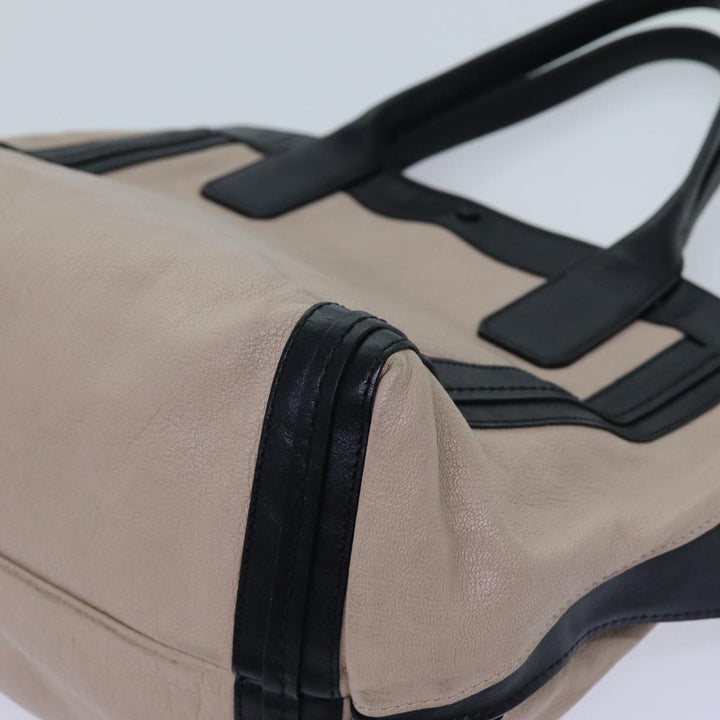 Chloe Hand Bag Leather Beige yk11964