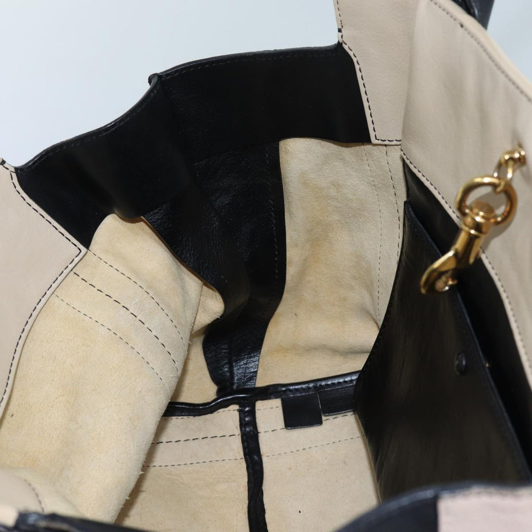 Chloe Hand Bag Leather Beige yk11964