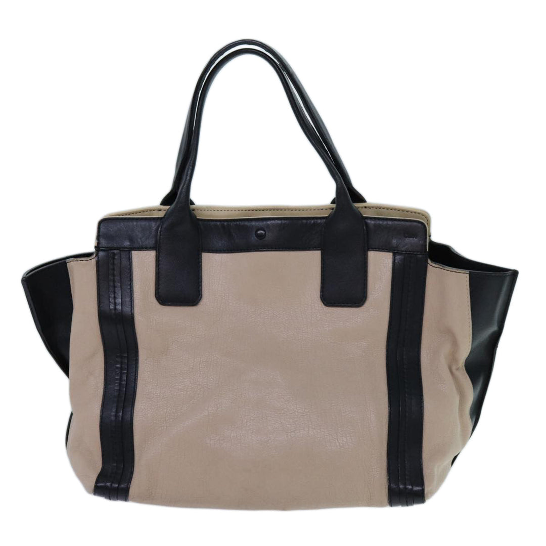Chloe Hand Bag Leather Beige yk11964