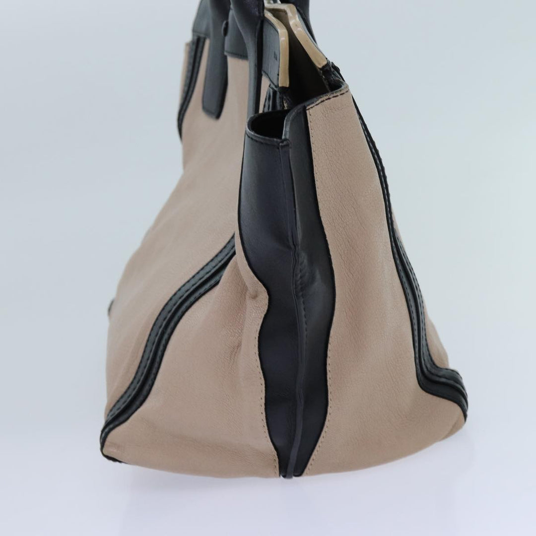 Chloe Hand Bag Leather Beige yk11964