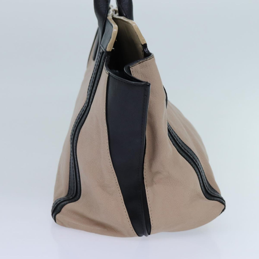 Chloe Hand Bag Leather Beige yk11964