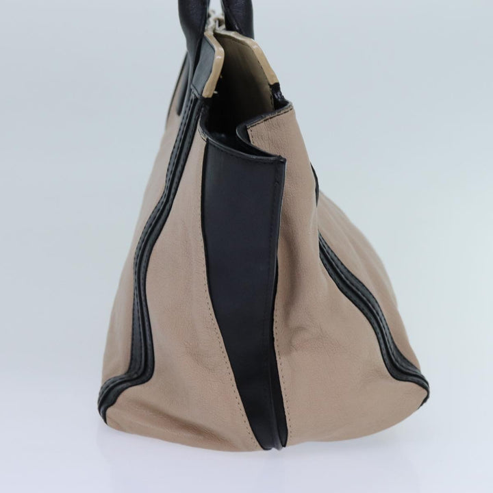 Chloe Hand Bag Leather Beige yk11964