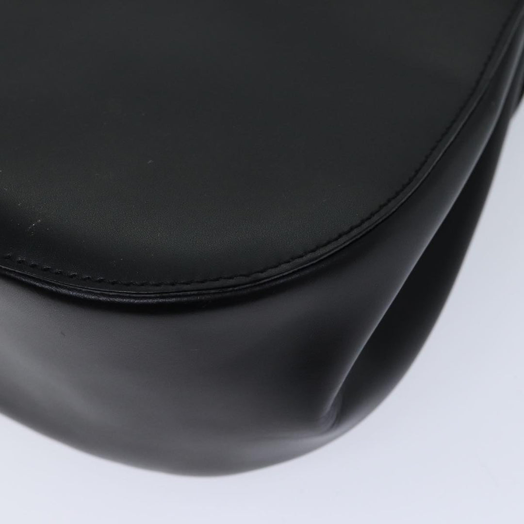 Celine Shoulder Bag Leather Black 11965