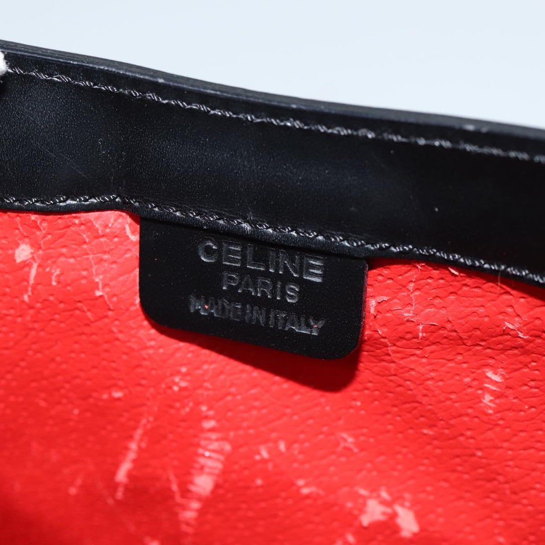 Celine Shoulder Bag Leather Black 11965