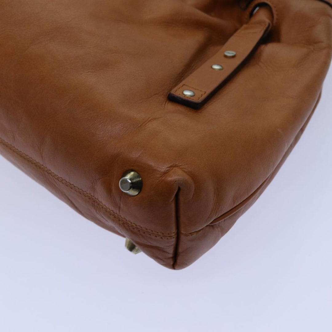 Chloe Victoria Hand Bag Leather 2way Brown yk11966