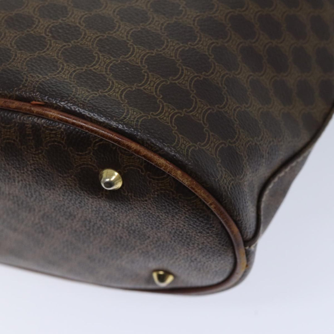 Celine Macadam Canvas Tote Bag PVC Brown Auth yk11973